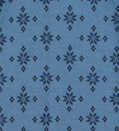 Joha Leggings - Uld/Bomuld - Blå m. Snefnug