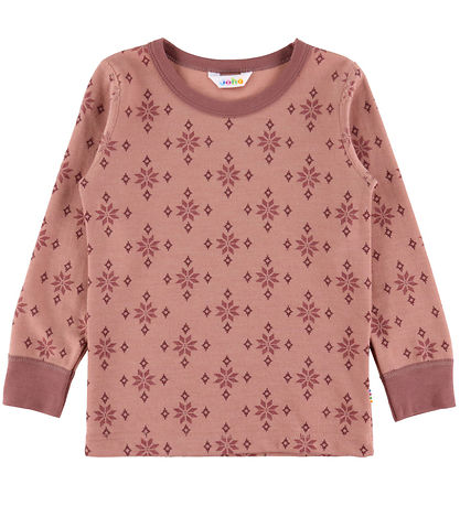 Joha Bluse - Uld/Bomuld - Rose m. Snefnug