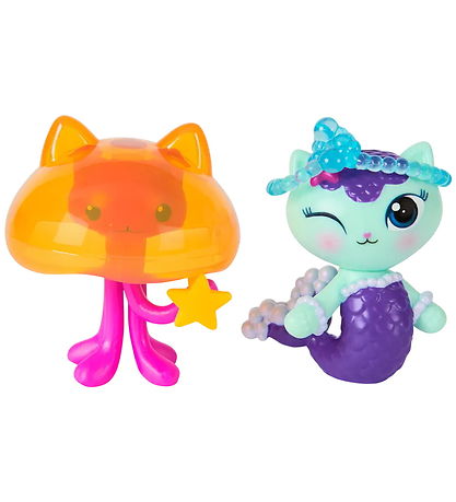 Gabby's Dollhouse Figursæt - 4 Dele - MerCat & Kitty Jellyfish