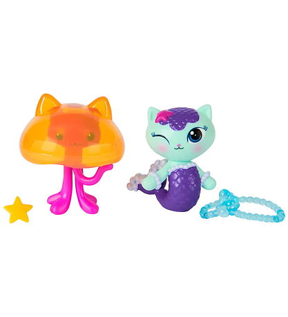 Gabby's Dollhouse Figursæt - 4 Dele - MerCat & Kitty Jellyfish
