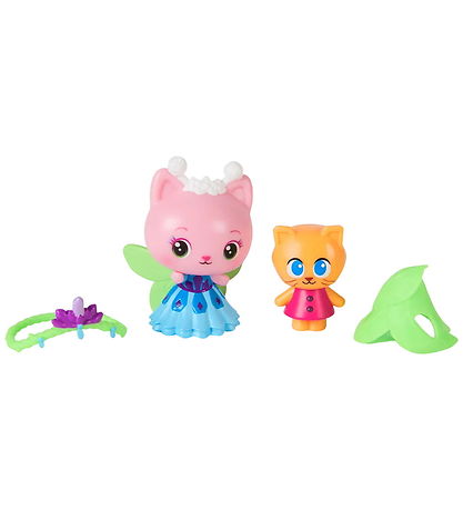 Gabby's Dollhouse Figursæt - 4 Dele - Queen Kitty Fairy & Kitty 