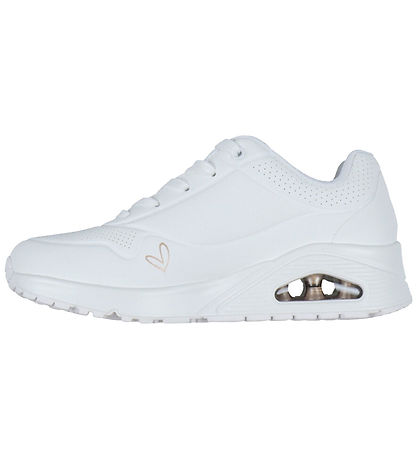 Skechers Sko - UNO Golden Heart - White/Rose Gold