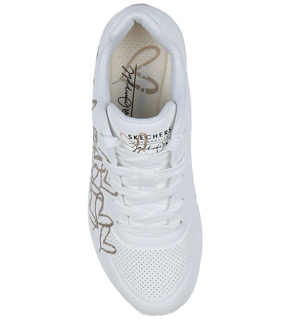 Skechers Sko - UNO Golden Heart - White/Rose Gold