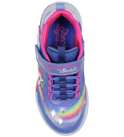 Skechers Sko m. Lys - Unicorn Chaser - Blue/Multi