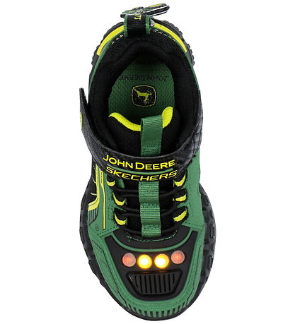 Skechers Sko m. Lys - Rugged Brights - John Deere - Grøn/Sort