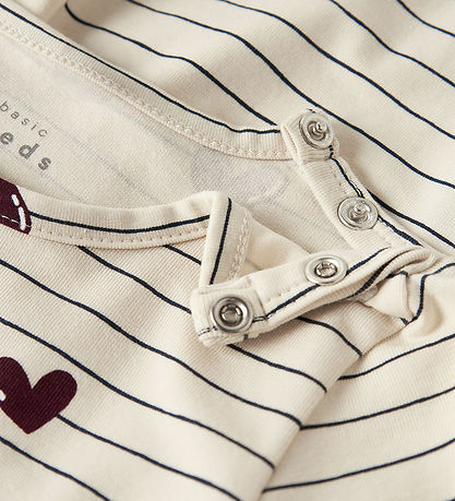 Name It Kjole - NbfVandora - Summer Sand/Stripes and hearts