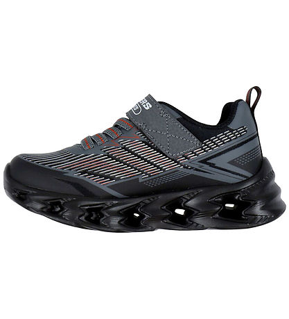 Skechers Sko m. Lys - Vortex 2.0 - Black/Charcoal