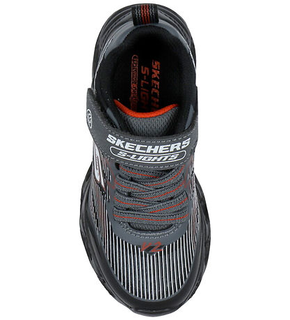 Skechers Sko m. Lys - Vortex 2.0 - Black/Charcoal