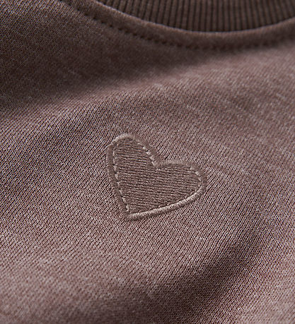 Name It Sweatshirt - NmfVima - Peppercorn/Heart Embroidery