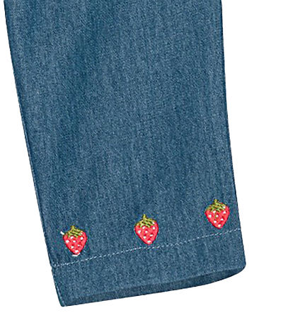 Flöss Bukser - Vilma - Denim - Mid Blue Strawberry