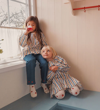 Flöss Bukser - Vilma - Denim - Mid Blue Strawberry