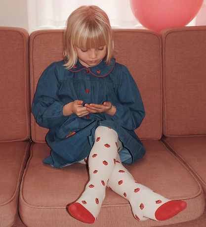 Flöss Kjole - Vilma - Denim - Mid Blue Strawberry