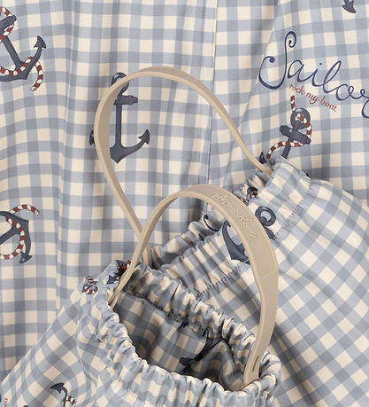 Konges Sløjd Regntøj m. Seler - PU - Palme - Sailor Check