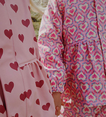 Konges Sløjd Regntøj m. Seler - PU - Palme - Amour Pink