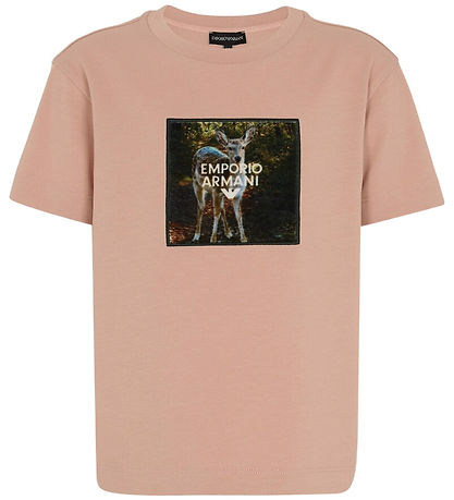 Emporio Armani T-shirt - Mahogany Rose m. Print