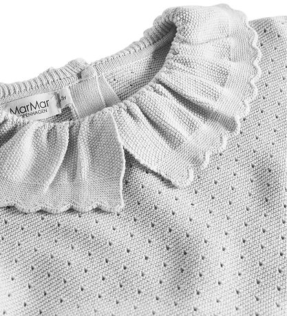 MarMar Bluse - Strik - Toro - Aluminium m. Hulmønster