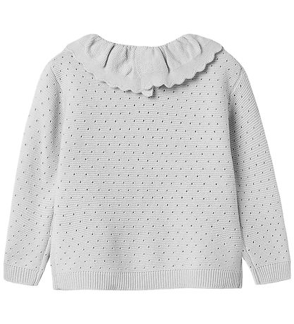 MarMar Bluse - Strik - Toro - Aluminium m. Hulmønster