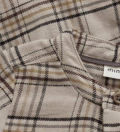 Minymo Skjortebody l/æ - Oxford Tan