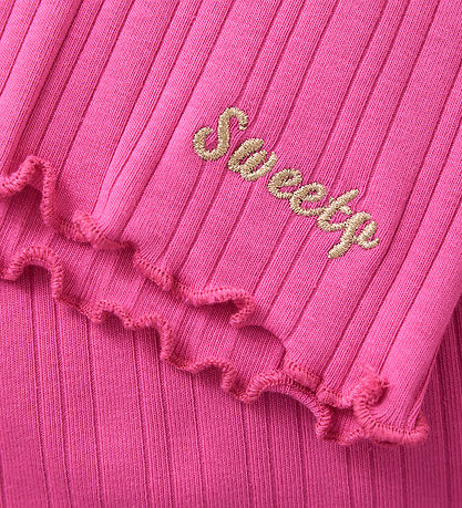 Minymo Bluse - Rib - Fuchsia Fedora