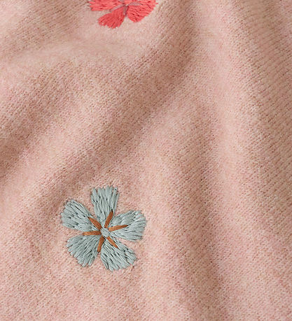 Minymo Bluse - Strik - Misty Rose m. Blomster