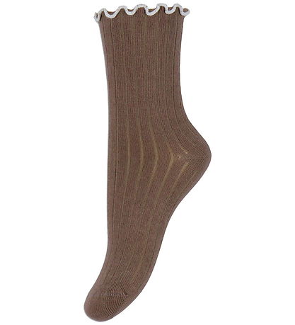 Name It Strømper - 3-pak - Rib - NmfNetti - Peppercorn/Burnished