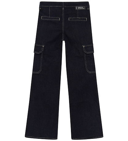 Indian Blue Jeans Jeans - Wide Fit - Dark Blue Denim