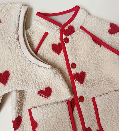 Flöss Elefanthue - 1-lags - Fleece - Simone - Soft White Heart