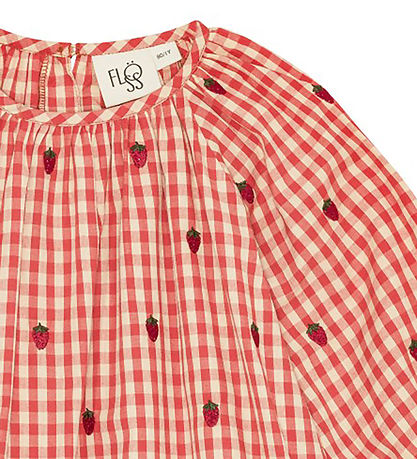 Flöss Kjole - Molly - Berry Gingham m. Tern