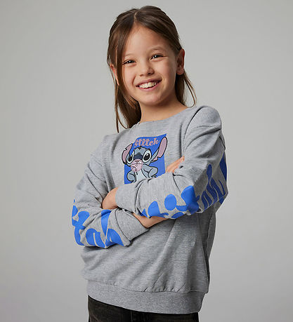 Name It Sweatshirt - NkfAkira - Stitch - Grey Melange