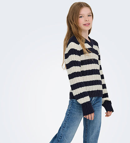 Kids Only Bluse - Strik - Kog Janny - Night Sky/Tofu