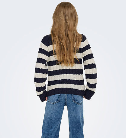 Kids Only Bluse - Strik - Kog Janny - Night Sky/Tofu
