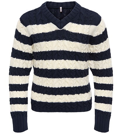 Kids Only Bluse - Strik - Kog Janny - Night Sky/Tofu