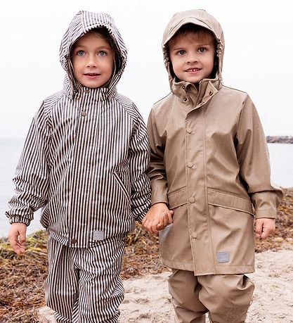 MarMar Regntøj m. Seler - PU - Oddy - Brown Stripe