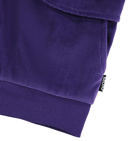 Molo Cardigan - Fløjl - Malika - Space Purple