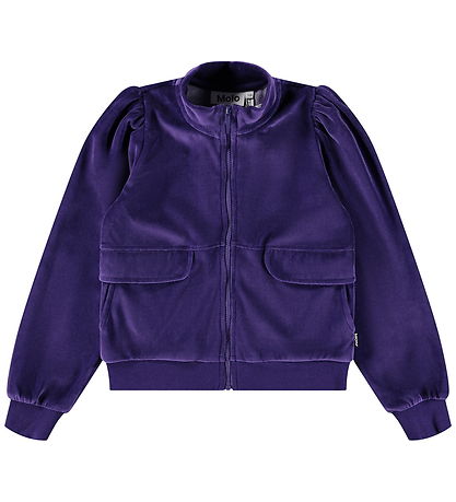 Molo Cardigan - Fløjl - Malika - Space Purple