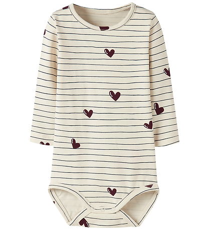 Name It Body l/æ - NbfVandora - Summer Sand/Stripes and Hearts