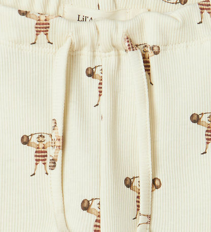 Lil Atelier Bukser - Rib - NbmLavo - AOP - Turtledove