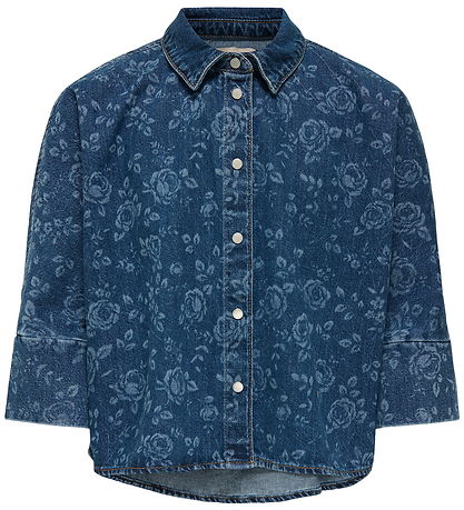 Kids Only Denimjakke - KogGrace - Medium Blue Denim/Rose