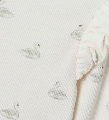 Lil' Atelier Bluse - Noos - Rib - Pastel Parchment/SWAN