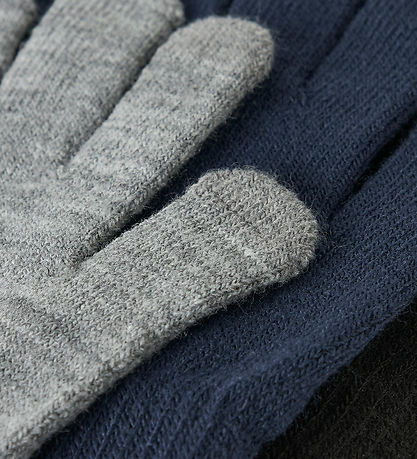 Name It Handsker - NkmMagic - 6-pak - Black/GREY SPELLBOUND