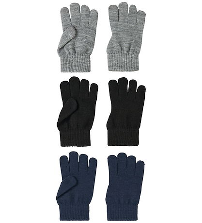 Name It Handsker - NkmMagic - 6-pak - Black/GREY SPELLBOUND
