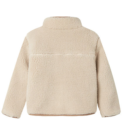 Name It Fleecejakke - NmnMattia - Moonbeam/CHEST POCKET SAVANNAH