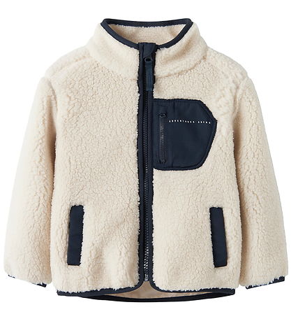 Name It Fleeecejakke - NmnMattia - Moonbeam/CHEST POCKET DARK SA
