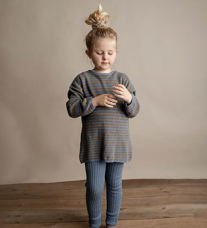 Hanevild Leggings - Strik - Rib - Lynge - Blue Blizzard