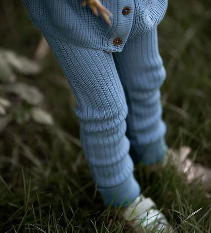 Hanevild Leggings - Strik - Rib - Lynge - Blue Blizzard