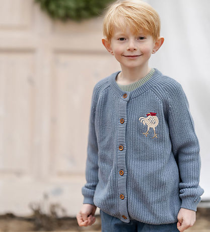 Hanevild Cardigan - Strik - Kaj - Blue Blizzard