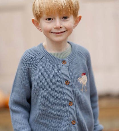 Hanevild Cardigan - Strik - Kaj - Blue Blizzard