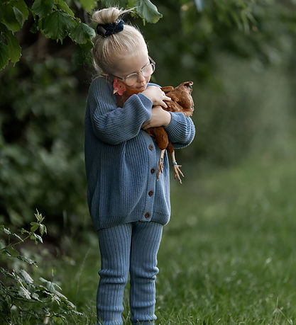Hanevild Cardigan - Strik - Kaj - Blue Blizzard