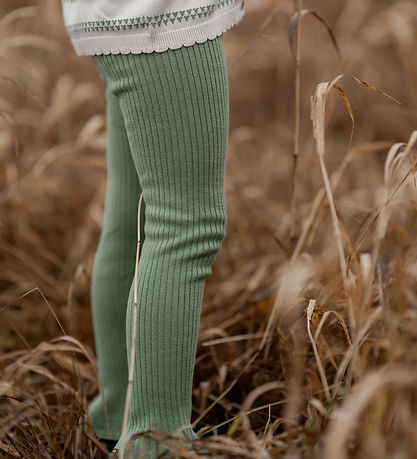 Hanevild Bukser - Strik - Rib - Tilde - Shale Green