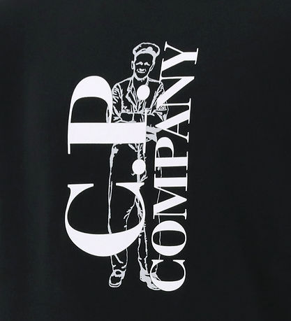 C.P. Company Sweatshirt - Sort m. Hvid